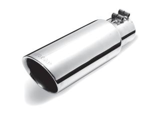 All Jeeps (Universal), All Vehicles (Universal) Gibson Polished Stainless Steel Muffler Tips - Intercooled Slash (Inlet: 2.5