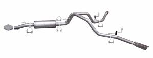 05-08 F150; 4.2L-4.6L-5.4L; 2/4WD; Standard Cab, Short Bed (Manufactured After 8/04) Gibson Exhaust Systems - Extreme Dual Style (Stainless Steel)