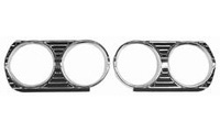 65 Chevelle Goodmark Bezel Set For Head Light - Silver Accent