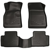 16 Chevrolet Malibu Limited, 13-15 Chevrolet Malibu Husky Floor Liners - Front & 2nd Seat (Footwell Coverage), Black