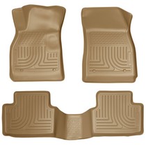 16 Chevrolet Malibu Limited, 13-15 Chevrolet Malibu Husky Floor Liners - Front & 2nd Seat (Footwell Coverage), Tan