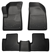 14-15 Jeep Grand Cherokee Husky Floor Liners - Front & 2nd Seat (Footwell Coverage), Black