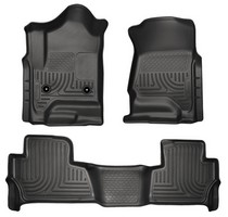 15-16 Chevrolet Tahoe, 15-16 GMC Yukon Husky Floor Liners - Front & 2nd Seat (Footwell Coverage), Black