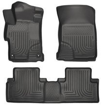 14-15 Honda Civic EX 4 Door Husky Floor Liners - Front & 2nd Seat (Footwell Coverage), Black