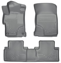 14-15 Honda Civic EX 4 Door Husky Floor Liners - Front & 2nd Seat (Footwell Coverage), Grey