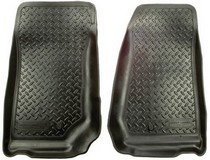 1997-2009 Ford Econoline Husky Classic Style Front Seat Floor Liners - Black