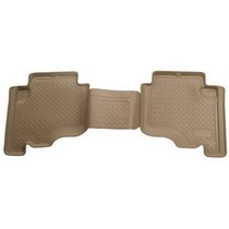 2003-2006 Ford Expedition, 2003-2006 Lincoln Navigator, With 40/20/40 bench seats, With console in second row of seats.  Husky Classic Style 2nd Seat Floor Liners – Tan