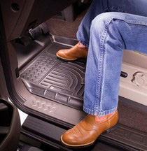 2006-2011 Honda Civic Sedan Husky WeatherBeater Combination Front and Back Seat Floor Liners – Grey