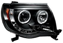 05-10 Toyota Tacoma In Pro Car Wear Head Lamps, Projector W/ Rings - Black
