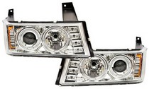 04-12 GMC Canyon In Pro Car Wear Head Lamps Projector with Rings - Chrome