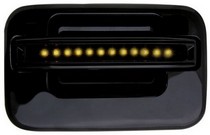 04-08 Ford F150 LD, 04-08 Ford F250 LD In Pro Car Wear LED Door Handle, Rear, Black (2ps/set) - Amber LED/Smoke Lens - No Key Hole