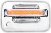 04-08 Ford F150 LD, 04-08 Ford F250 LD In Pro Car Wear LED Door Handle, Front, Chrome (2ps/set) - Amber LED/Clear Lens - Both Sides Key Hole
