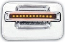 04-08 Ford F150 LD, 04-08 Ford F250 LD In Pro Car Wear LED Door Handle, Rear, Chrome (2ps/set) - Amber LED/Smoke Lens - No Key Hole