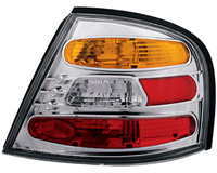 98-01 Nissan Altima In Pro Car Wear Tail Lights - Crystal Clear w/ Amber Cap