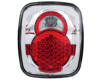 84-05 Jeep Wrangler In Pro Car Wear Tail Lights - L.E.D. (Crystal Clear)