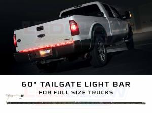 All Trucks (Universal) LEDGlow LED Tailgate Light Bar With Reverse Lights - 60 Inches (Red)