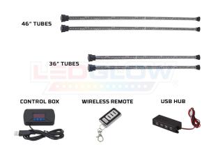 All Cars (Universal), All Jeeps (Universal), All Muscle Cars (Universal), All SUVs (Universal), All Trucks (Universal), All Vans (Universal) LEDGlow Advanced USB 3 Million LED Underbody Kit