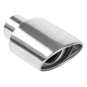 All Vehicles (Universal) Magnaflow 30° Slant Cut Tip - Double Wall - Weld On - Rolled Edge - Oval (3.25