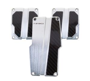 All Jeeps (Universal), All Vehicles (Universal) NRG Innovations MT Brushed Aluminum Sport Pedals (Silver w/ Black Carbon)