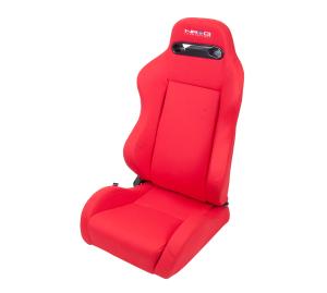 Universal (can work for all vehicles) NRG Type R Style Seats - Red Cloth with Red Stitching and NRG Logo