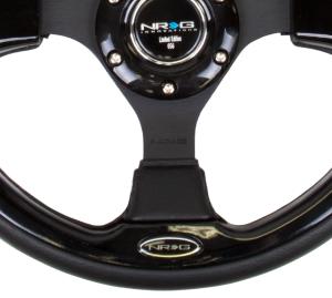 Universal (can work for all vehicles) NRG Pilota Steering Wheel - 320mm, Black Leather with Black Inserts