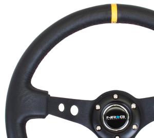 Universal (can work for all vehicles) NRG Deep Dish Steering Wheel - Black Spoke