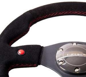Universal (can work for all vehicles) NRG 007 Style Steering Wheel - Suede