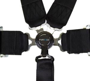 Universal (can work for all vehicles) Seat Belt Harness - Black 6-Point Cam Lock
