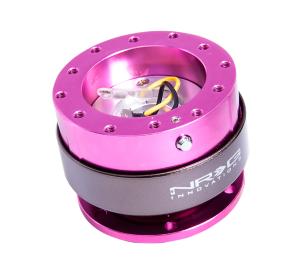 Universal (Can Work on sport compact cars ) NRG Quick Release - Pink Body, Titanium Chrome Ring