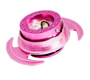 Universal (Can Work on sport compact cars ) NRG Quick Release Kit - Pink Body, Pink Ring With Handles