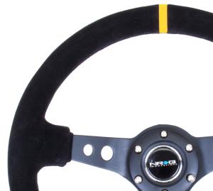 All Jeeps (Universal), All Vehicles (Universal) NRG Innovations 350mm Sport Steering Wheel, 3-inch Deep, Suede