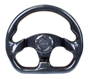 Universal (can work for all vehicles) NRG Full Carbon Fiber Steering Wheel - Shiny Black