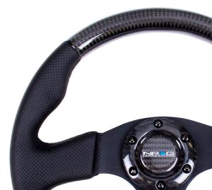 Universal (Can Work on All Vehicles) NRG Steering Wheel - Carbon Fiber, 315Mm With Black Stitching