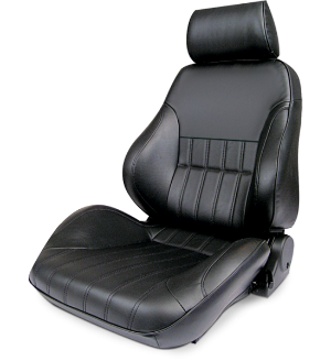 All Jeeps (Universal), Universal - Fits All Vehicles Procar Racing Seat - Rally Series 1000, Black Vinyl, Smooth Back (Left)