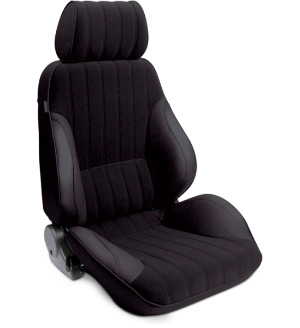 All Jeeps (Universal), Universal - Fits All Vehicles Procar Racing Seat - Rally Series 1000, Black Vinyl Sides, Black Velour Insert (Right)