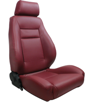 All Jeeps (Universal), Universal - Fits All Vehicles Procar Racing Seat - Elite Series 1100, Maroon Vinyl (Right)