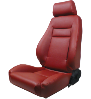 All Jeeps (Universal), Universal - Fits All Vehicles Procar Racing Seat - Elite Series 1100, Red Vinyl (Left)