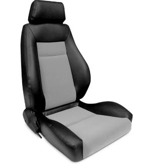 All Jeeps (Universal), Universal - Fits All Vehicles Procar Racing Seat - Elite Series 1100, Black Vinyl Sides, Grey Velour Insert (Right)