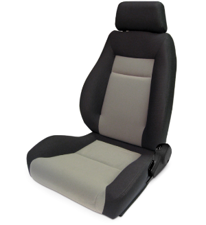 All Jeeps (Universal), Universal - Fits All Vehicles Procar Racing Seat - Elite Series 1100, Black Velour Sides, Grey Velour Insert (Left)