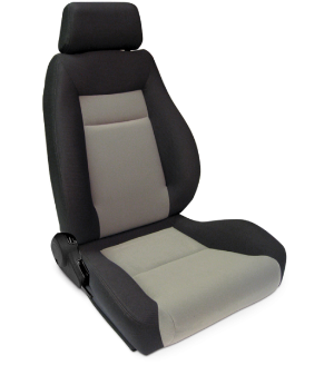 All Jeeps (Universal), Universal - Fits All Vehicles Procar Racing Seat - Elite Series 1100, Black Velour Sides, Grey Velour Insert (Right)
