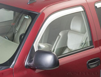 03-08 Honda Pilot Putco Side Window Deflectors - Element Front (Chrome)