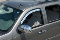 07-08 Chevrolet Suburban, 07-08 Chevrolet Tahoe, 07-08 GMC Yukon/Yukon XL Putco Side Window Deflectors - Element Front (Chrome)