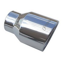 05-07 Mustang & Late Model Corvette Pypes Stainless Steel Polished Exhaust Tip - Round - Straight Cut - Rolled Edge - 2.5