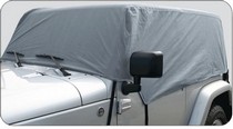 76-91 Jeep CJ7 Rampage Cab Cover - Water Proof - Gray (Fits over Factory Roll Bars without Installed Soft Top)