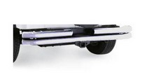 76-06 Jeep CJ & Wrangler Rampage Double Tube Rear Bumper with Receiver - Stainless Steel