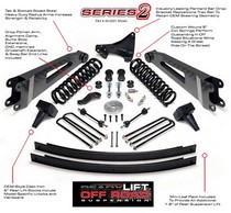 2008-2010 Ford Series 2 F250, F350 with Radius Arms, 4WD ReadyLift® Off Road Suspension Super Duty Lift Kits Series 2 (Front Lift: 5.0