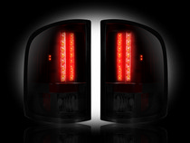 Chevy Silverado 07-11 Recon LED Tail Light Set - Dark Red Smoked Lens