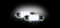 00-04 Honda Odyssey, 00 Saturn L Series, 01-06 Bmw M3 (With halogen capsule headlamps) ,  01-06 Bmw M3 (With HID (high intensity discharge) headlamps), 01 Bmw 300 Series (With halogen capsule headlamps) ,  01 Bmw 300 Series (With HID (high intensity discharge) headlamps) , 01 Volkswagen Passat (Late model with halogen capsule headlamps) ,  01 Volkswagen Passat (Late model with HID (high intensity discharge) hea), 02-05 Volkswagen Passat (With halogen capsule headlamps) ,  02-05 Volkswagen Passat (With HID (high intensity discharge) headlamps), 03-04 Land Rover Discovery,  04-05 Bmw 325Ci, 330Ci (With halogen capsule headlamps) ,  04-05 Bmw 325Ci, 330Ci (With HID (high intensity discharge) headlamps) ,  04-05 Bmw 325i, 325Xi (With halogen capsule headlamps) ,  04-05 Bmw 325i, 325Xi (With HID (high intensity discharge) headlamps) ,  04-05 Bmw 330i, 330xi (With halogen capsule headlamps) ,  04-05 Bmw 330i, 330xi (With HID (high intensity discharge) headlamps),  04-06 Bmw X3 (With HID (high intensity discharge) headlamps), 04-10 Bmw X3 (With halogen capsule headlamps) , 05-06 Bmw X5 (With halogen capsule headlamps) ,  05-06 Bmw X5 (With HID (high intensity discharge) headlamps),  05 Bmw 325i, 325Xi (With halogen capsule headlamps) , 06-08 Hyundai Sonata, 06-10 Volkswagen Passat (With halogen capsule headlamps) ,  06-10 Volkswagen Passat (With HID (high intensity discharge) headlamps), 06 Bmw 325Ci, 330Ci (With halogen capsule headlamps) ,  06 Bmw 325Ci, 330Ci (With HID (high intensity discharge) headlamps) ,  06 Bmw 325i, 325Xi (With halogen capsule headlamps) ,  06 Bmw 325i, 325Xi (With HID (high intensity discharge) headlamps) ,  06 Bmw 330i, 330xi (With halogen capsule headlamps) ,  06 Bmw 330i, 330xi (With HID (high intensity discharge) headlamps), 07-09 Kia Amanti, 07-09 Kia Sorento, 07-09 Kia Spectra ,  07-09 Kia Spectra5, 08-10 Audi S5, 09-10 Audi A4 Avant (With halogen capsule headlamps) ,  09-10 Audi A4 Avant (With HID (high intensity discharge) headlamps), 86-91 Volkswagen Vanagon, 95-97 Audi A6 , 95-98 Bmw M3, 95 Bmw 300 Series ,  96-98 Hyundai Elantra (Sedan) ,  96-98 Hyundai Elantra (Wagon),  96 Audi A6 (Early model) ,  96 Audi A6 (Late model),  96 Bmw 300 Series Exc. 318is ,  96 Bmw 318is, 97-02 Volkswagen Cabrio ,  97-98 Bmw 300 Series Exc. 318ti , 97 Audi A8, 97 Audi S6,  99-00 Bmw 323i (With halogen capsule headlamps) ,  99-00 Bmw 323i (With HID (high intensity discharge) headlamps) ,  99-00 Bmw 328i (With halogen capsule headlamps) ,  99-00 Bmw 328i (With HID (high intensity discharge) headlamps) , 99-00 Hyundai Elantra ,  99 Bmw 323is ,  99 Bmw 328is ,  99 Volkswagen Cabrio (Early model with 4 headlamp system) ,  99 Volkswagen Cabrio (Late model with 4 headlamp system) ,  99 Volkswagen Cabrio (With 2 headlamp system) Recon 6418 10mm x 35mm  (6 L.E.D.s on each bulb) Festoon Style High-Power 1-Watt L.E.D. Bulbs - WHITE (Two Bulbs Per Package)