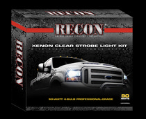 All Jeeps (Universal), All Vehicles (Universal) Recon 90-Watt 4-Bulb Professional-Grade Xenon Clear Strobe Light Kit with 6-Port Heavy-Duty Plug-N-Play Power Supply