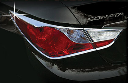 11-13 Hyundai Sonata Restyling Ideas Tail Light Bezels - ABS Chrome
